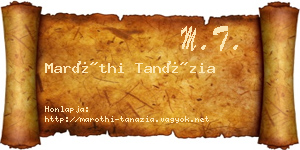 Maróthi Tanázia névjegykártya